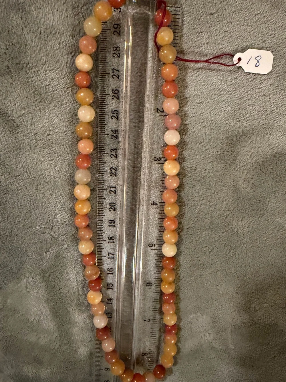 HandCrafted Multi-Tone Peach Bead Necklace & Earring Set